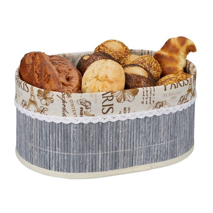 Bread basket Paris in grey