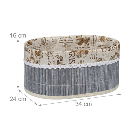 Bread basket Paris in grey