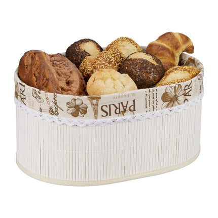 Bread basket Paris in white