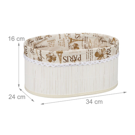 Bread basket Paris in white