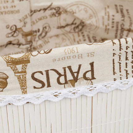 Bread basket Paris in white