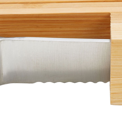 Bread cutting board with knife