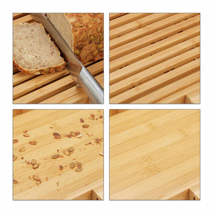 Bread cutting board with knife