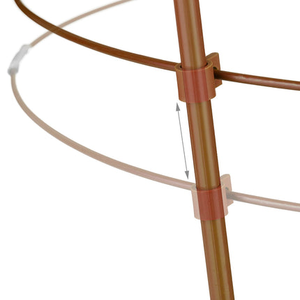 Hnědá opora pro popínavé rostliny 76 cm, sada 2 ks