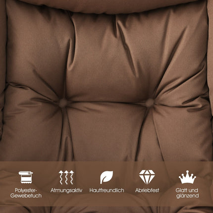 Brown Padded Armchair with Side Pocket – 114kg Capacity