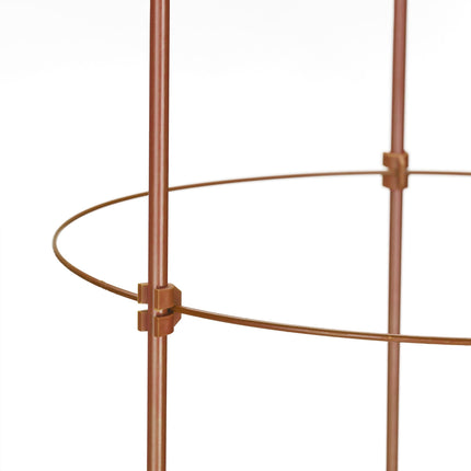 Braune Pflanzenstützen mit Ringen, 120 cm