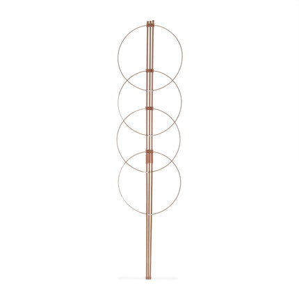 Braune Pflanzenstützen mit Ringen, 120 cm