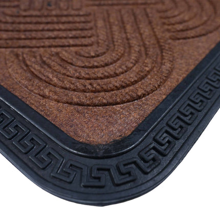Brown Polypropylene Doormat, 60 x 40 cm, Weatherproof