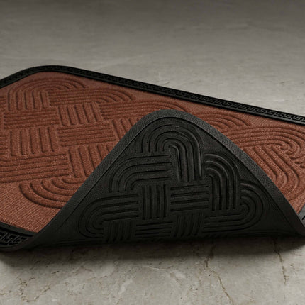 Brown Polypropylene Doormat, 60 x 40 cm, Weatherproof