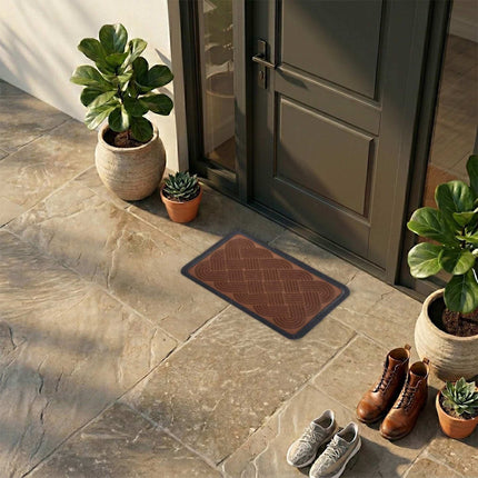 Brown Polypropylene Doormat, 60 x 40 cm, Weatherproof