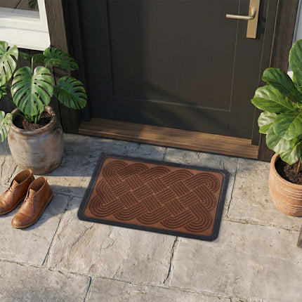 Brown Polypropylene Doormat, 60 x 40 cm, Weatherproof