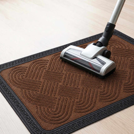 Brown Polypropylene Doormat, 60 x 40 cm, Weatherproof