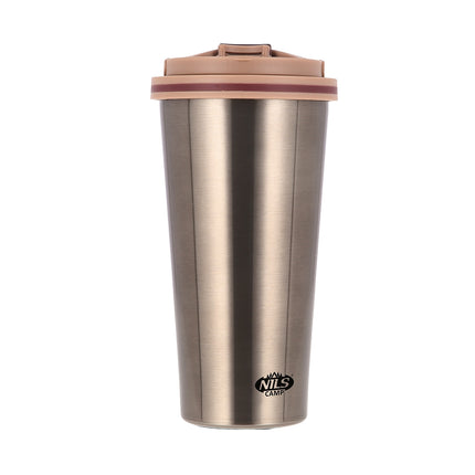 Hnědý termohrnek – izolovaný, opakovaně použitelný, 18 oz