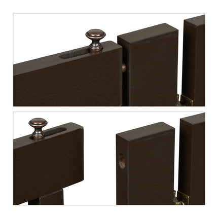 Braunes Sicherheitstor mit Tür 70 cm