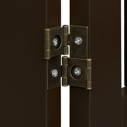 Portail de sécurité marron avec porte 70 cm