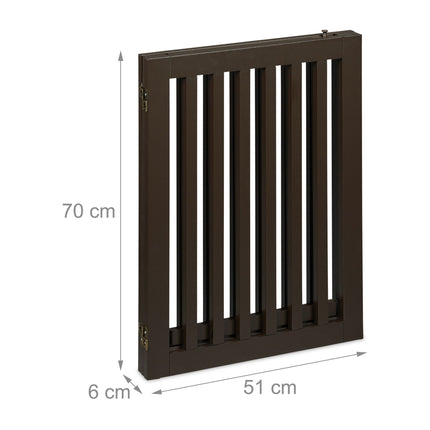 Braunes Sicherheitstor mit Tür 70 cm