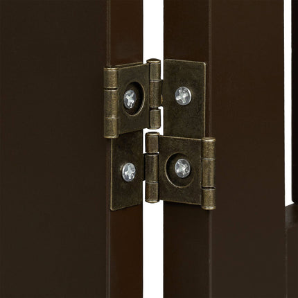 Portail de sécurité marron avec porte 92 cm