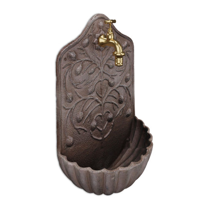 Brown wall fountain