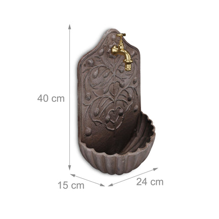 Brown wall fountain