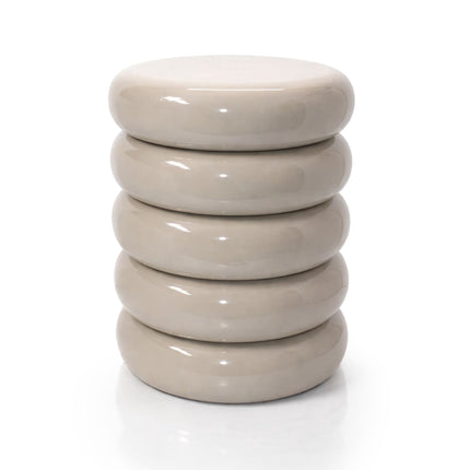 Bubble Design Iron Side Table and Stool