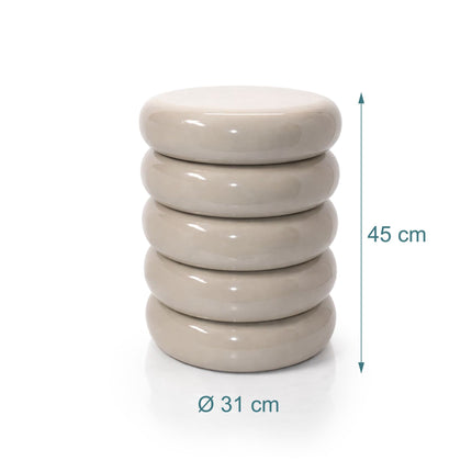 Bubble Design Iron Side Table and Stool