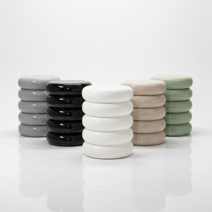 Bubble Design Iron Side Table and Stool