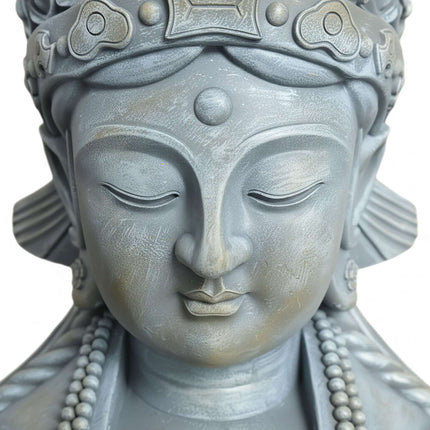 Buddha Büste Skulptur, 44cm, wetterfestes Polyresin