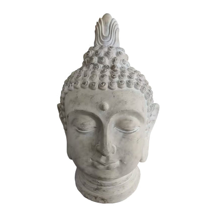 Buddha-Kopf Skulptur, 78cm, wetterfestes Polyresin