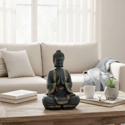 Socha Buddhy 38cm, polyresin odolný povětrnosti