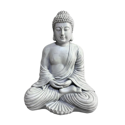 Buddha-Statue, 42cm, Stein-Optik, wetterfest