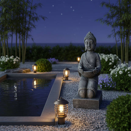Buddha Statue 43cm, Polyresin, Weatherproof