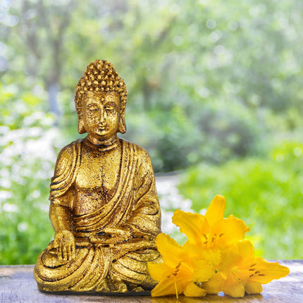 Buddha-Figur im Garten