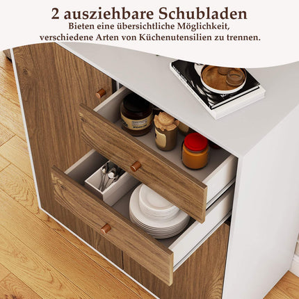 Buffet Cabinet with Adjustable Shelves and Drawers