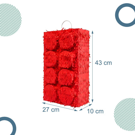 Building Block Piñata Set with Stick & Mask