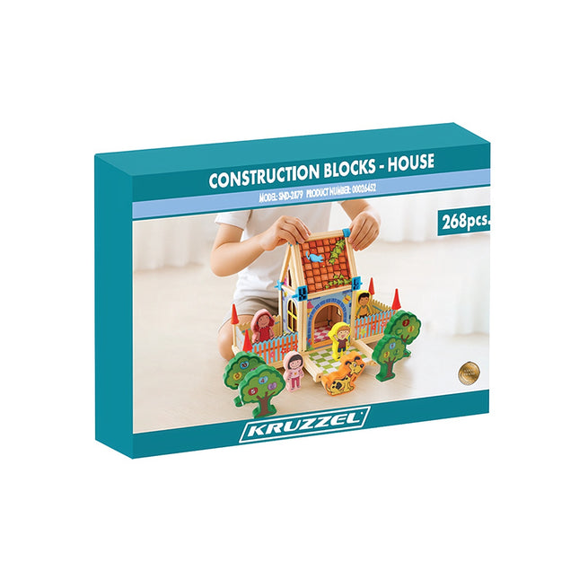 Bausteine-Haus-Set, 268 Teile, ab 3 Jahren