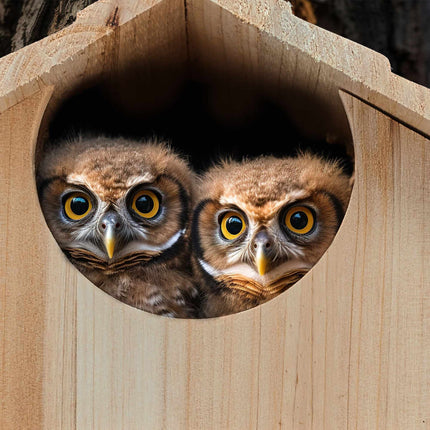 Building kit for nest box for owl