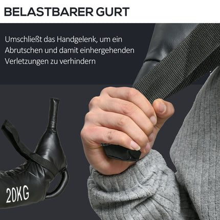 20 kg Bulgarian Weight Training Bag, schwarz metallic Sand