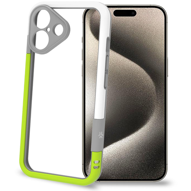 Bumper iPhone 16 Weiß/Limettengrün
