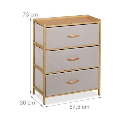 Bureau in bamboo 3 drawers