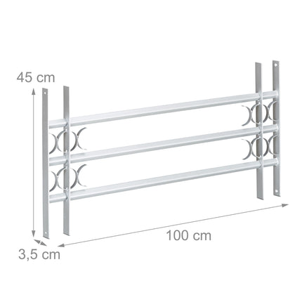 Burglary protection with extendable window grill