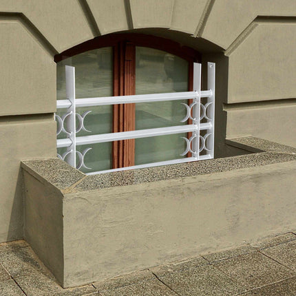 Burglary protection with extendable window grill