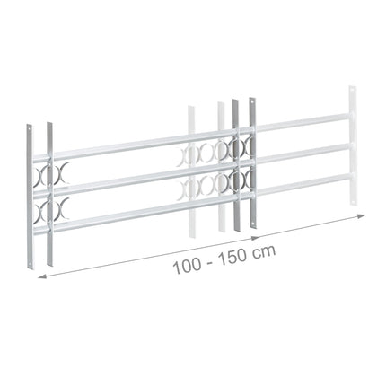 Burglary protection with extendable window grill
