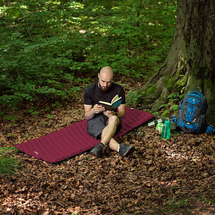 Burgundy Tourist Mat, Lightweight, Compact, Durable
