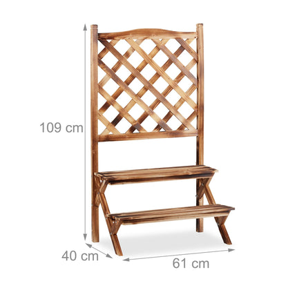 Burnt flower stairs with trellis