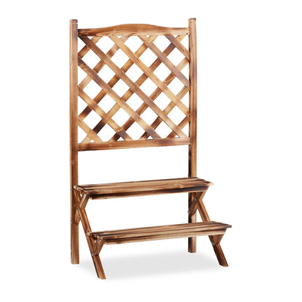 Burnt flower stairs with trellis