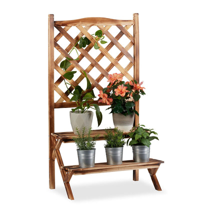 Burnt flower stairs with trellis