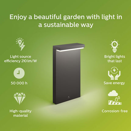 Bustan Piédestal LED Ultra Efficace 3,8 W 800 lm Anthracite