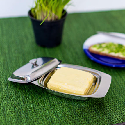 Butterdose Edelstahl mit Griff