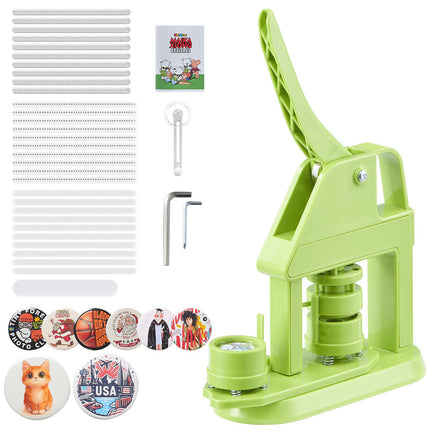 Button Maker Machine 32 mm, 500-Piece Kit, Circle Cutter