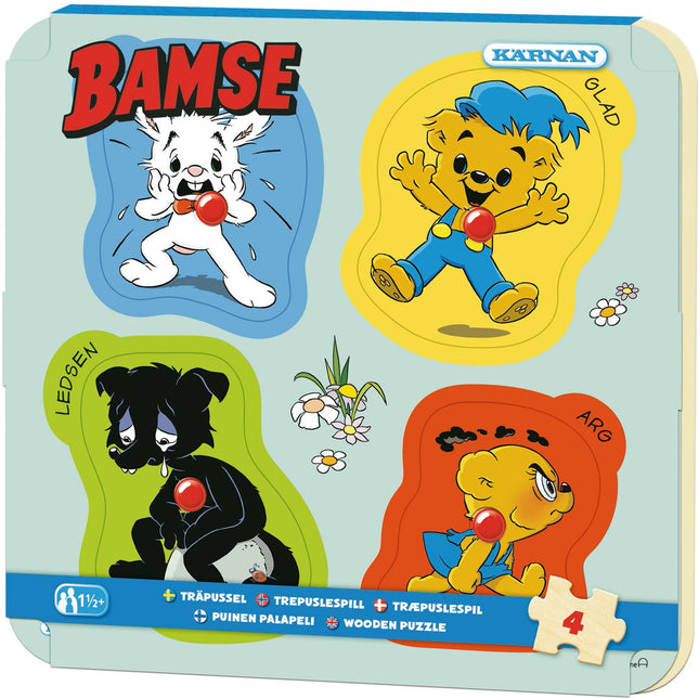 Knopfpuzzle Teddybär 4 Teile
